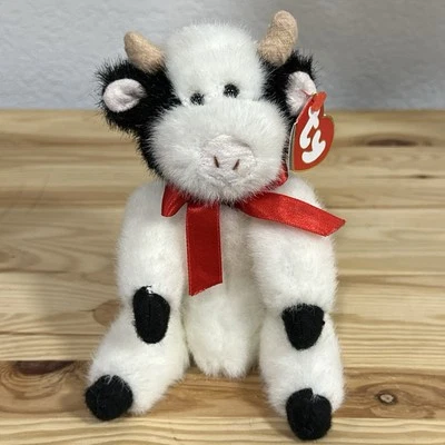 Peluche de vaca articulada Ty Attic Treasures 1993 tercera generación Madison Foto 1 de 4