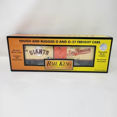 MTH RAIL KING 30-74212 SAN FRANCISCO GIANTS BOX CAR O GAUGE TRAIN (NIB SEALED) - Image 1 of 4