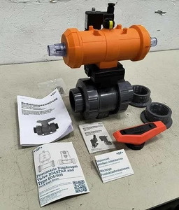 Neu Georg Fischer 2" Kugelhahn, pneumatischer Antrieb 198150147, & 167482692 +G F+ - Bild 1 von 24