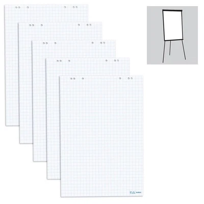 herlitz Flipchart-Papier kariert 65,0 x 98,0 cm, 20 Blatt, 5 Blöcke - Bild 1 von 2