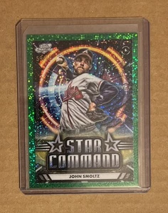 2024 Topps Cosmic Chrome Star Command John Smoltz Green Space Dust Refractor /75 - Picture 1 of 3