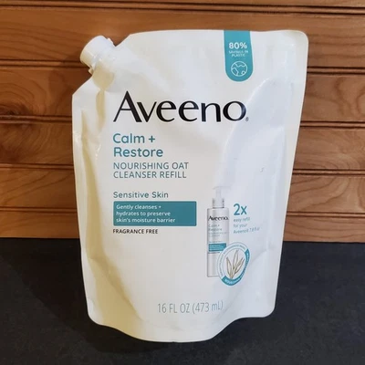 Aveeno Calm + Restore Limpiador de Avena Nutritivo Repuesto para Piel Sensible 16 Fl Oz Foto 1 de 2