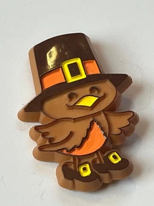 Vintage Hallmark Marked Brown Plastic Pilgrim Young Turkey Thanksgiving Holiday - Picture 1 of 9