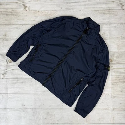 Stone Island Garment Dyed Crinkle Reps NY Bomber Jacket Men Size 3XL Blue Navy - Image 1 of 4