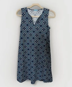 J. McLaughlin Damen ärmelloses Kleid kleines geometrisches Muster, knielang XS - Bild 1 von 4