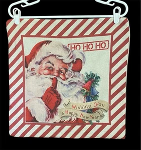 "Funda de almohada con cierre de cremallera 17,5""x 17"" nueva sin marca HO HO HO Santa" - Imagen 1 de 2