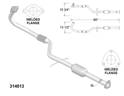 Convertidor catalítico para Chevrolet Cavalier 1999-2001 2,2 L L4 bi-combustible ohv Foto 1 de 2