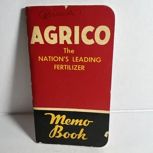 Vintage AGRICO Fertilizer Advertising Notebook Pocket Memo Book 1950 Farm Info - Picture 1 of 5