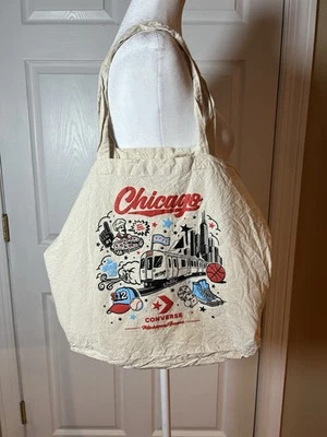 Converse Chicago Michigan Avenue Pop Up Tan Tote Bag  - Image 1 of 4