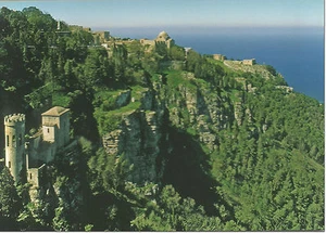 CARTOLINA SICILIA SICILY POSTCARD ERICE CASTELLO PEPOLI CHIESA S GIOVANNI - Imagen 1 de 1