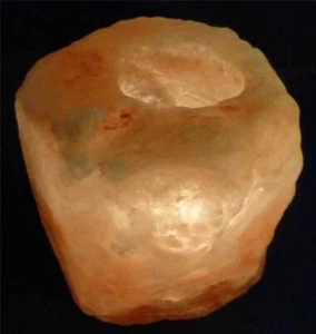 Himalayan Salt Crystal Candleholder & Tea Light Candles H Nature Air Purifier - Picture 1 of 8