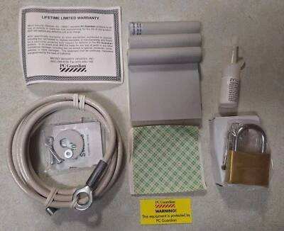 PC Guardian UT-36 Universal Anti-Theft Kit 6' Security Cable, Padlock with Zyton - Image 1 of 4