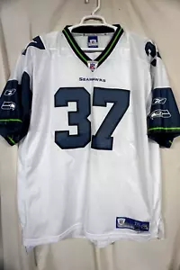 REEBOK NFL SEATTLE '37 SHAUN ALEXANDER' WHITE JERSEY/SIZE 2XL/PRE-OWNED/2 - Picture 1 of 5