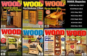 WOOD Magazine ~ All 7 Issues of 2012~ 588 Pages! ~ Excellent Condition - Imagen 1 de 8