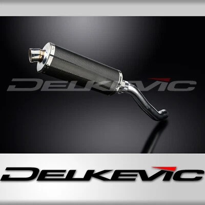 Kit silenciador escape carbono ovalado Kawasaki Z750 2004-2006 Delkevic Slip On 14" Foto 1 de 4