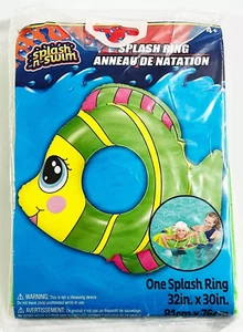 NEU Splash N Swim 32" grün Fisch Pool Ring Schwimmer 4+ - Bild 1 von 3
