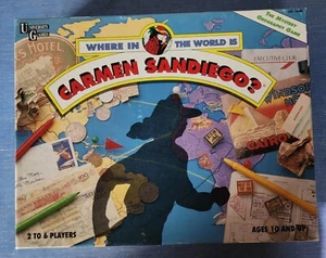 Where in the World is Carmen Sandiego 90's Board Game 1992 + Card Game Vintage - Picture 1 of 8