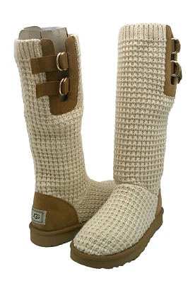 UGG CLASSIC SOLENE TALL 女士靴子 Chestnut/ OATMEAL US 11 /UK 9 /EU 42 — 第 1/4 张图片
