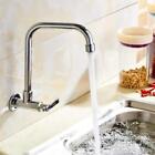 Kitchen Basin Sink Faucet Wall Mounted Single Handle Rotatable Swivel Cold Taps