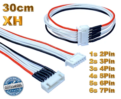 Balancer Kabel 2S 3S 4S 5S 6S JST XH Lipo Akku 30cm Verlängerung Stecker Buchse - Bild 1 von 4