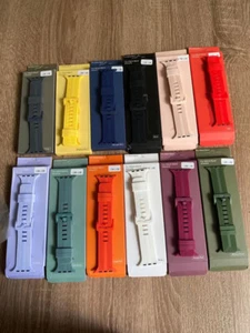 Band Strap Hardbound Silicone For Apple Watch Ultra 2 Series 9 8 7 6 5 4 SE - Picture 1 of 17