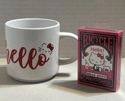 Bicycle Hello Kitty Playing Cards/ One Coffee Cup - Image 1 of 4