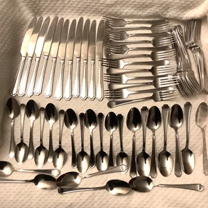60 Pezzi Posate Internazionali Inox Carleigh Forchette Coltelli Cucchiai NUOVO - Foto 1 di 3