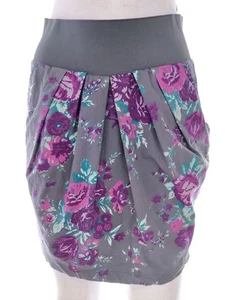 Vero moda  Size S Grey Short Mini Skirt Cotton Pockets - Picture 1 of 5