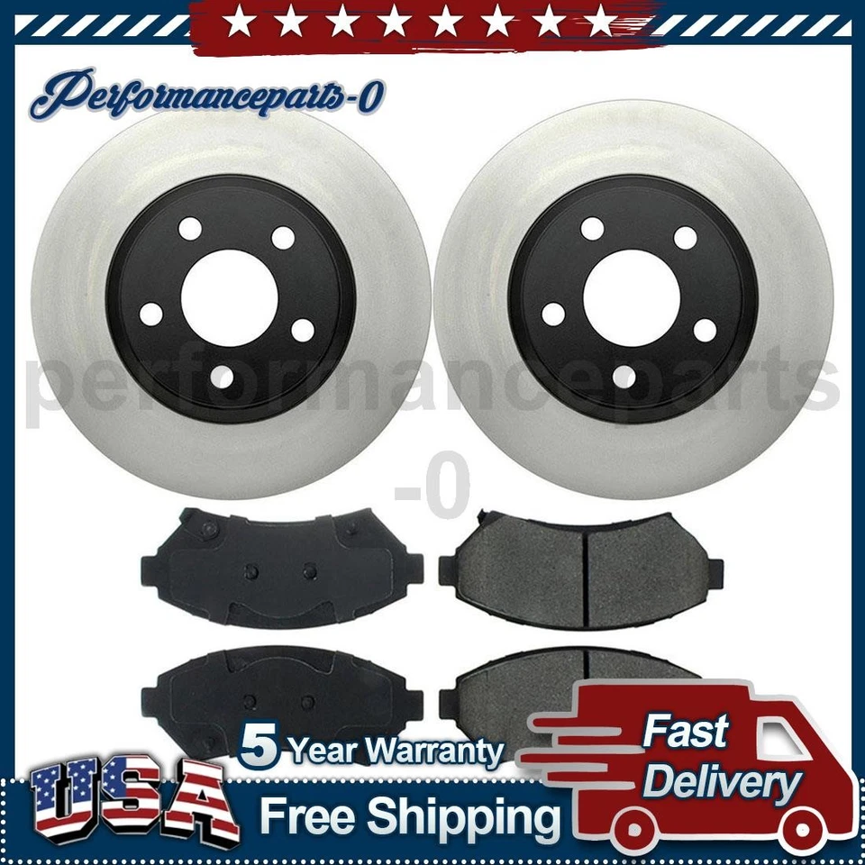 Conjunto de pastilhas de freio a disco dianteiro rotor de freio a disco para Chevrolet Monte Carlo 2000-2005 - Imagem 1 de 4
