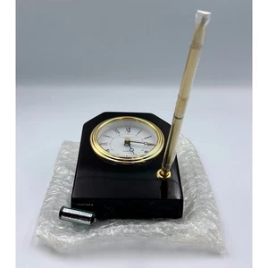 1980er Stuart Austin Quartz Tischuhr mit Stifthalter und Batterie - nicht getestet - Bild 1 von 5