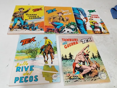 TEX N. 114-116-128-120-123 COSTOLA BIANCA ANNI 70 OTTIMI - Immagine 1 di 4