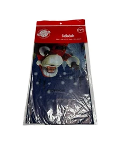 christmas house plastic table cover 54x108 inches rectangle santa - Picture 1 of 2