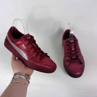 Zapatillas deportivas Puma Basket Holiday Glitz para niños 7 granadas metálicas bajas Foto 1 de 4