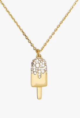 Colgante de paleta de hielo de comida rápida Kate Spade con collar de cadena  Foto 1 de 4