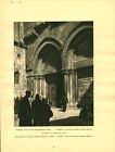 Document ancien Jérusalem le portail de l'église recto verso 1925 issu de livre