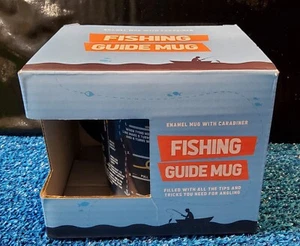 Fishing Guide Mug NEW! Enamel Mug w Carabiner Camping Outdoor Cup Fathers Day - Picture 1 of 5