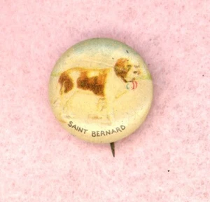 1930 ~ Perro San Bernard ~ Geraghty & Co. ~ Pinback - Imagen 1 de 2