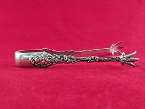 Pinzas de azúcar grandes antiguas Gorham Versailles 1888 de plata de ley de 5 5/8" - Imagen 1 de 4