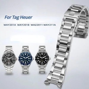 22 24mm For TAG Heuer Race Dive Calera WAY201A Stainless Steel Watch Band Strap - Picture 1 of 12