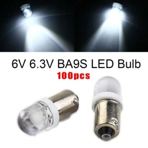 100x 6V 6.3V DC White T11 T4W BA9S H6W 1895 1SMD LED Pinball-Machine-Light-Bulb - Picture 1 of 15
