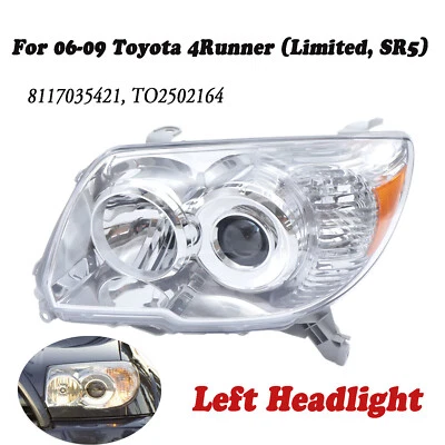 Headlamp Left Driver Headlight Front Halogen For 2006-2009 Toyota 4Runner OEM# - Изображение 1 из 4