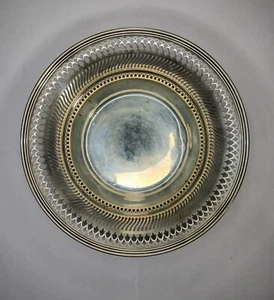 Vintage Gorham 9" Sterlingsilber Schale mit Netzrand 9,0toz, 280g - Bild 1 von 9