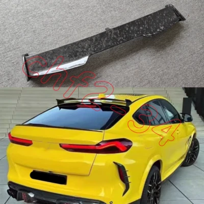 Alerón de ventana de techo trasero labio de ala de carbono forjado para BMW X6 G06 X6M F96 2020-2025 Foto 1 de 4
