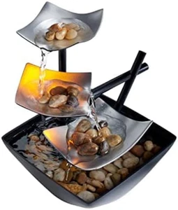 Tabletop Water Fountain, Home Décor Soothing Sound Machine with Automatic Pump, - Picture 1 of 12