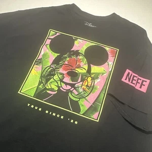 Disney x Neff Mickey Mouse schwarz wie Disney T-Shirt Hawaii 2X XXL Baumwolle - Bild 1 von 5
