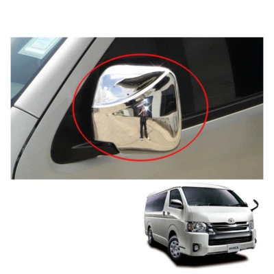 Wing Side Mirror Cover Chrome Hand Adj For Toyota Hiace Commuter Van 2005 - 2017 Foto 1 de 3