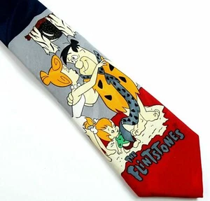 The Flintstones Father's Day Tie Bedrock's Number One Dad Cartoon YOUTH Necktie - Picture 1 of 4