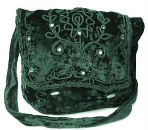Green Renaissance Casual Unisex Vintage Victorian Vamp Retro College Hand Bag - Picture 1 of 22