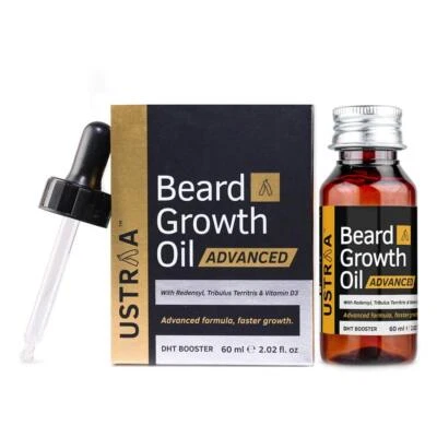 Ustraa Beard Growth Oil Advanced  Lab Tested Beard Oil for Patchy Beard issues; - Image 1 of 3