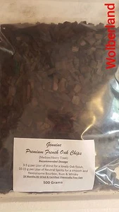 Premium French Oak Chips (Medium/Well Toast) 500 Grams for Spirits,Wine,BeerMead - Picture 1 of 2